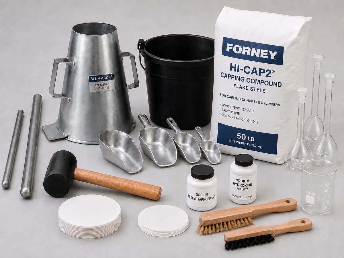 Laboratory consumables and concrete testing accessories